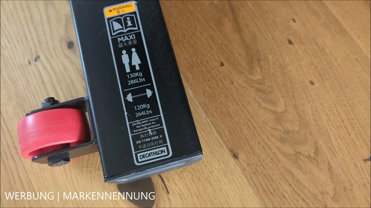 Mit 250 kg Maximalbelastung und den praktischen Rollen bietet die Bank aus meiner Sicht beste Stabilität und Mobilität.