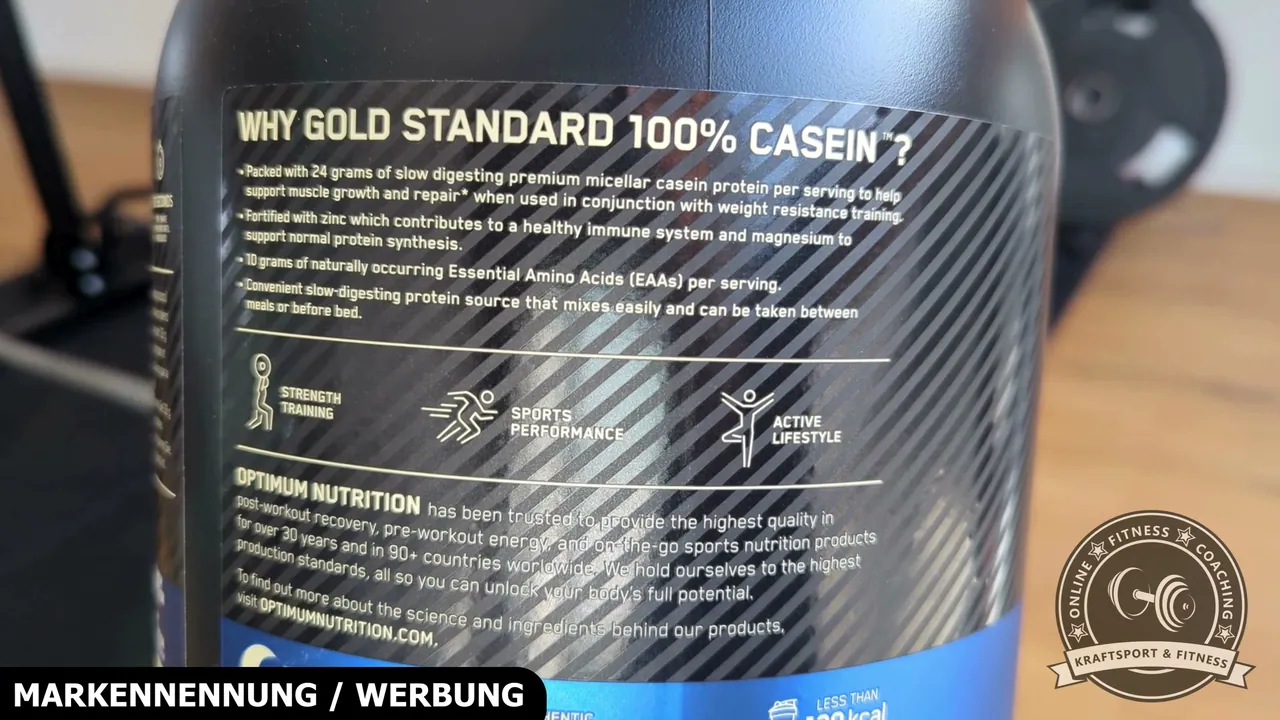 Angereichert mit Zink und Magnesium versorgt das langsam verdauliche Mizellar-Kasein den Körper vor allem über Nacht mit Protein.
