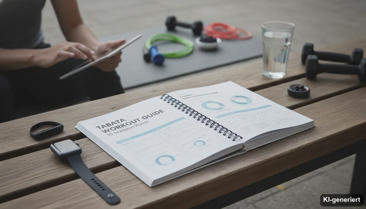 Tabata Trainings-Guide mit 20 Trainingsplänen (KI-generiertes Bild)