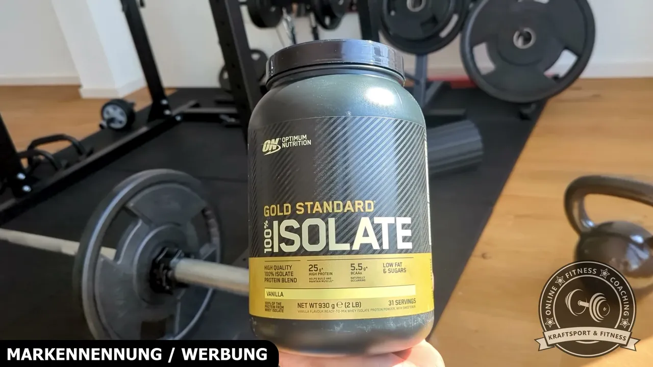 Die 930-Gramm-Dose des Gold Standard 100% Isolate liefert 31 Portionen in der Geschmacksrichtung Vanilla.
