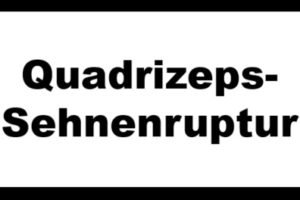 Quadrizepssehnenriss: Erfahrungsbericht mit Infos zur Terapie